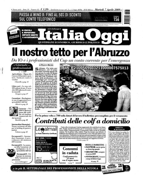 Italia oggi : quotidiano di economia finanza e politica